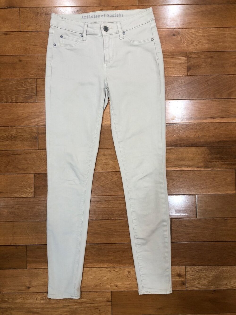 Articles Of Society Sarah Ankle Skinny Stretchy Denim Jeans Clay Color Size 25
